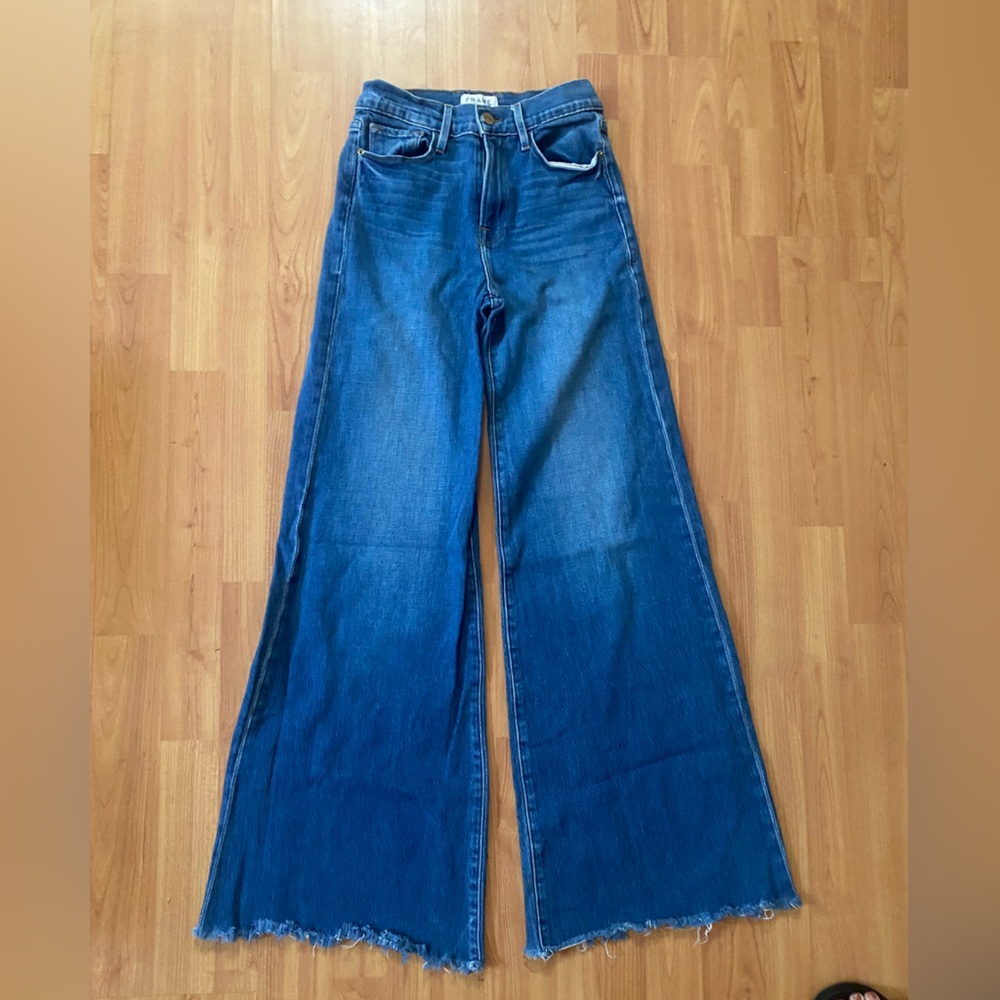 Frame wide leg denim